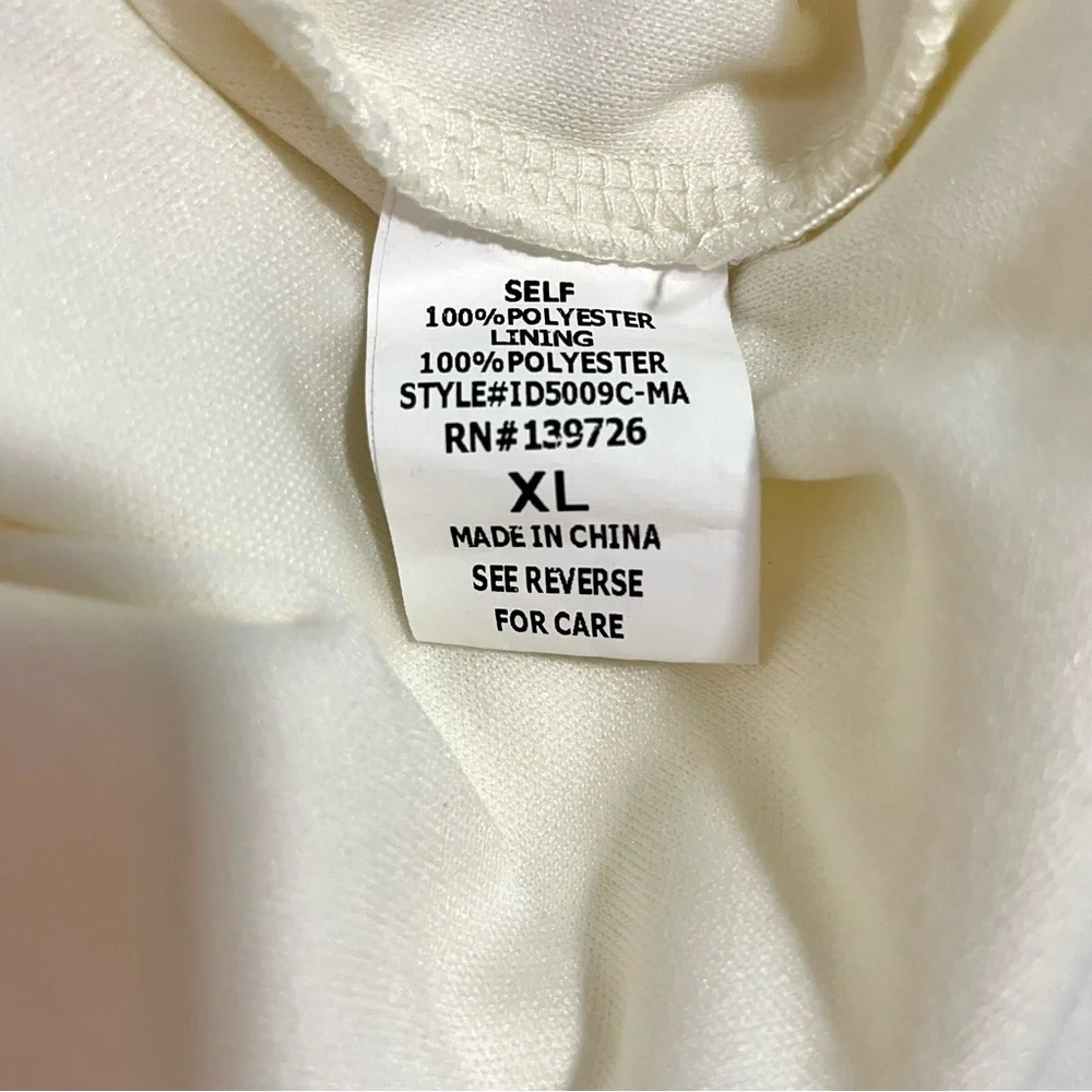 PinkBlush Cream Lace Mesh Overlay Maternity Maxi Dress Women's XL - Picture 12 of 16